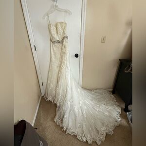 Sottero and Midgley ivory Satin wedding dress